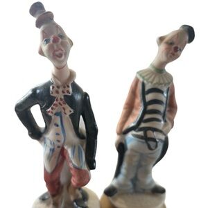 2 vintage hobo bisque figurines.